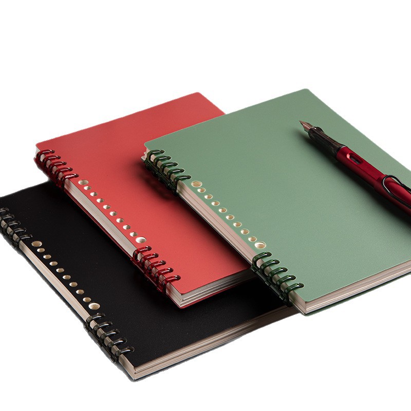 loose spiral notebook a4 large book good-looking thickened notebook student minimalist removable blank book notebook stationery Item Picture