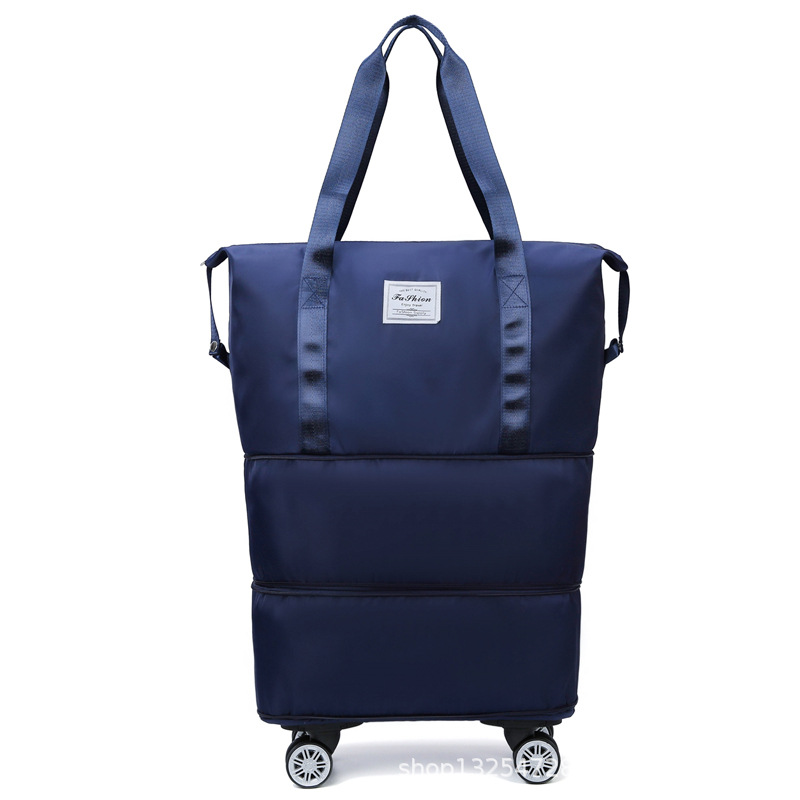travel bag large capacity universal wheel student business trip waiting storage bag waterproof dry wet separation expandable luggage bag Item Picture
