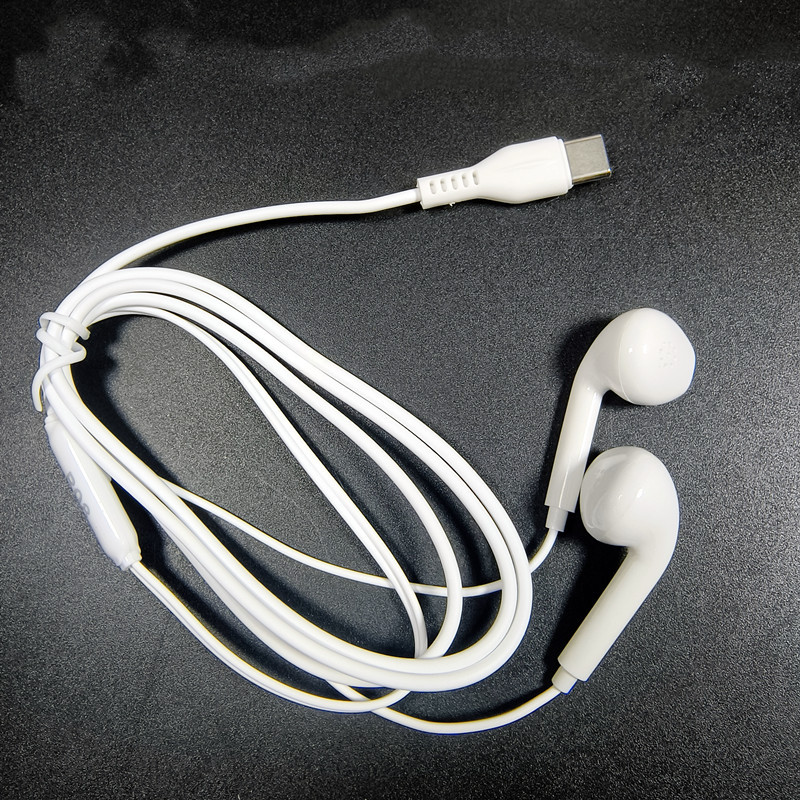 digital version type-c fully compatible port headset 3.5 port flat ear in-ear wired window headset wholesale Specification drawing