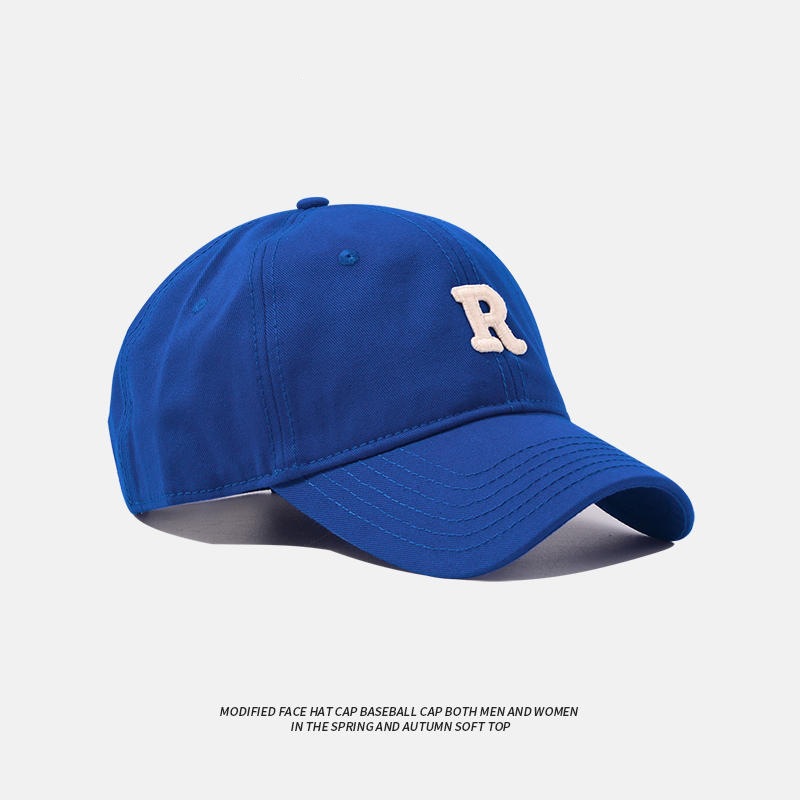hat alphabet peaked cap men's korean-style all-match curved brim cotton soft top sun hat fashion sporty simplicity women's baseball cap Specification drawing