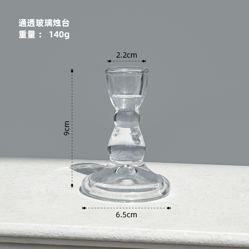 roman light luxury french retro crystal candle holder glass aromatherapy candlelight dinner wedding shooting props candle holder Specification drawing