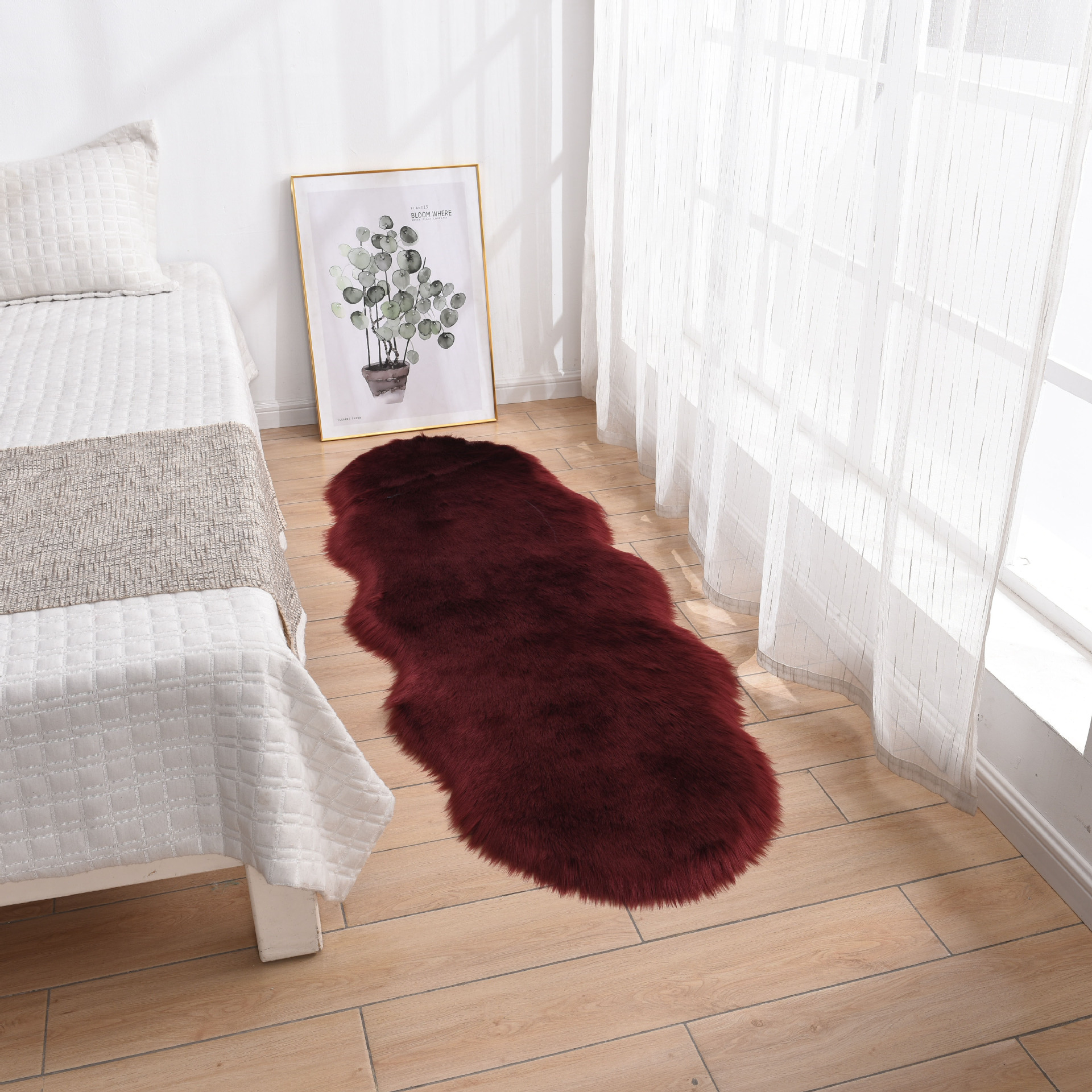 modern minimalist plush carpet living room carpet window cushion bedside mats coffee table wool-like carpet wholesale Application Scenario