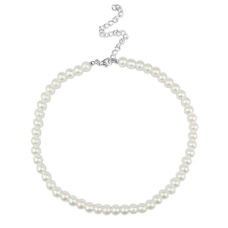 retro fashion pearl necklace for women korean style normcore simple temperamental all-match pearl necklace clavicle chain for women Specification drawing