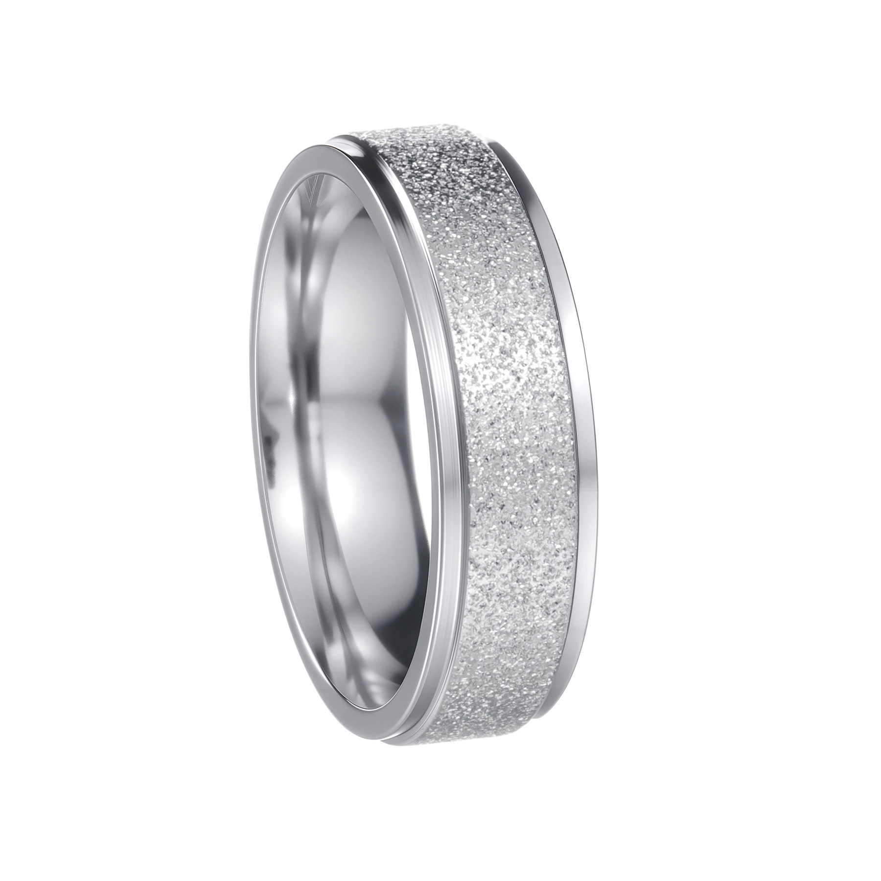 ins hot 2mm thin ring stainless steel frosted tail ring simple fashion popular ornament couple couple rings wholesale full figure