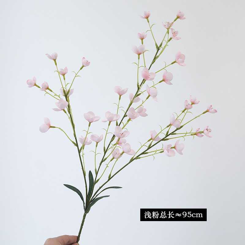 lily artificial flower living room light luxury high-end decorative floral flower arrangement ornaments dining table wind bell flower fake flower decoration full figure