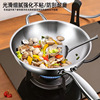 316 stainless steel wok household uncoated non-stick cooker induction cooker applicable to gas stove pan deepening frying pan Application Scenario