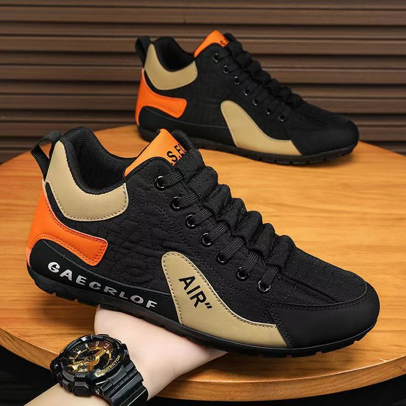 high-top shoes men's 2025 autumn new leather breathable casual sneakers soft bottom non-slip driving forrest gump gommino full figure