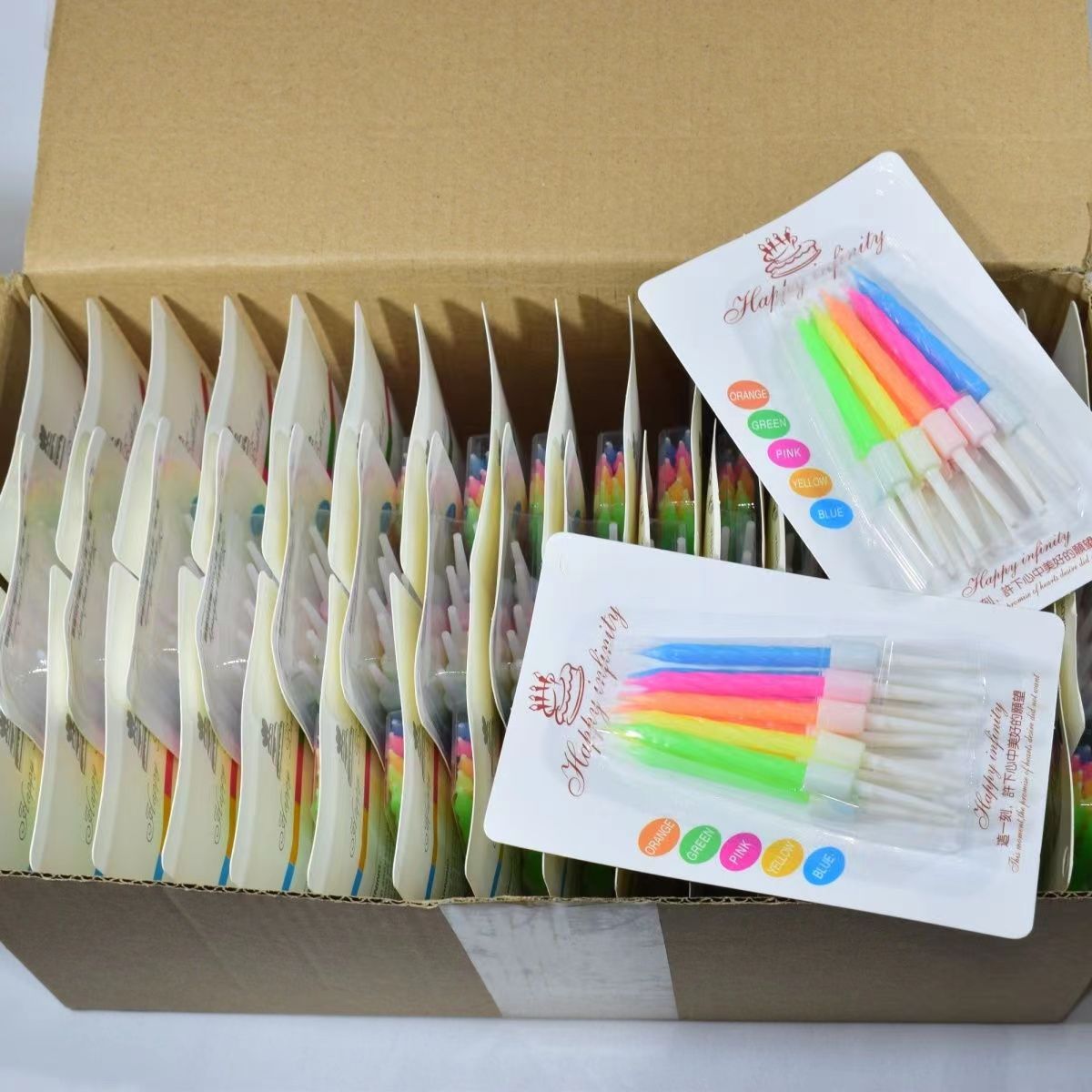 colorful birthday candle cake decorative thread candle macaron colorful wax children's party supplies small candle full figure