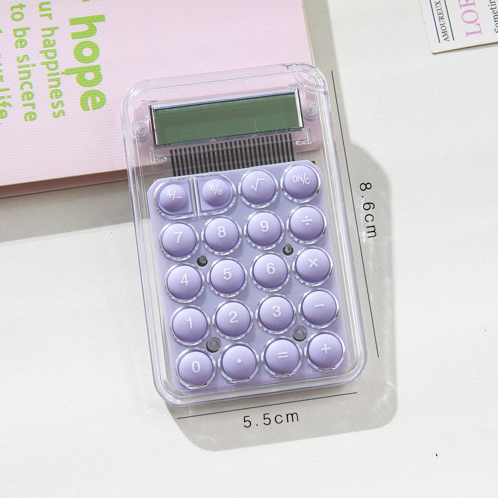 candy color mini calculator cute small portable good-looking student pocket computer special large wholesale details Picture