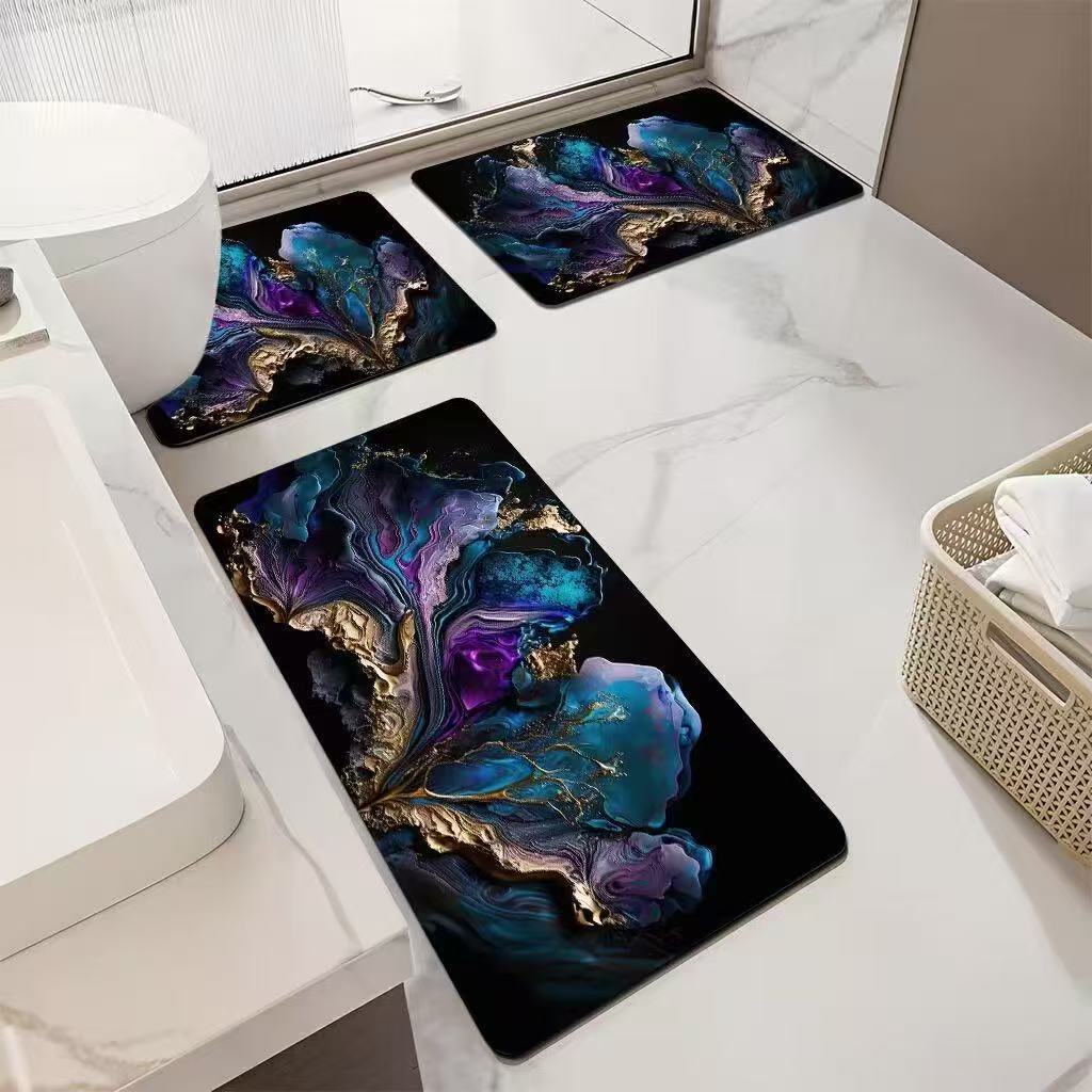 light luxury bathroom soft diatom ooze absorbent floor mat toilet door quick-drying foot mat door mat non-slip mat full figure