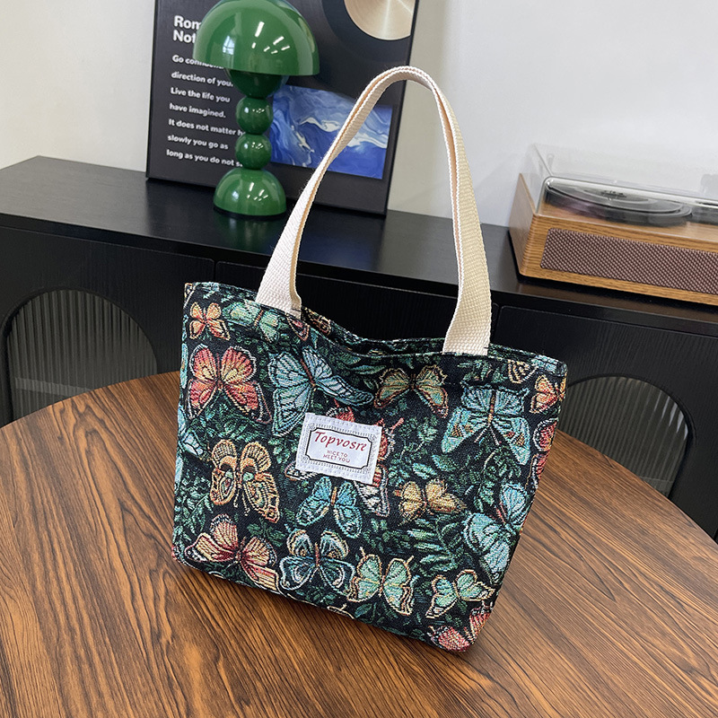 mori fashion printed handbag nylon breathable all-match commuter bag large capacity leisure work lunch bag wholesale Specification drawing