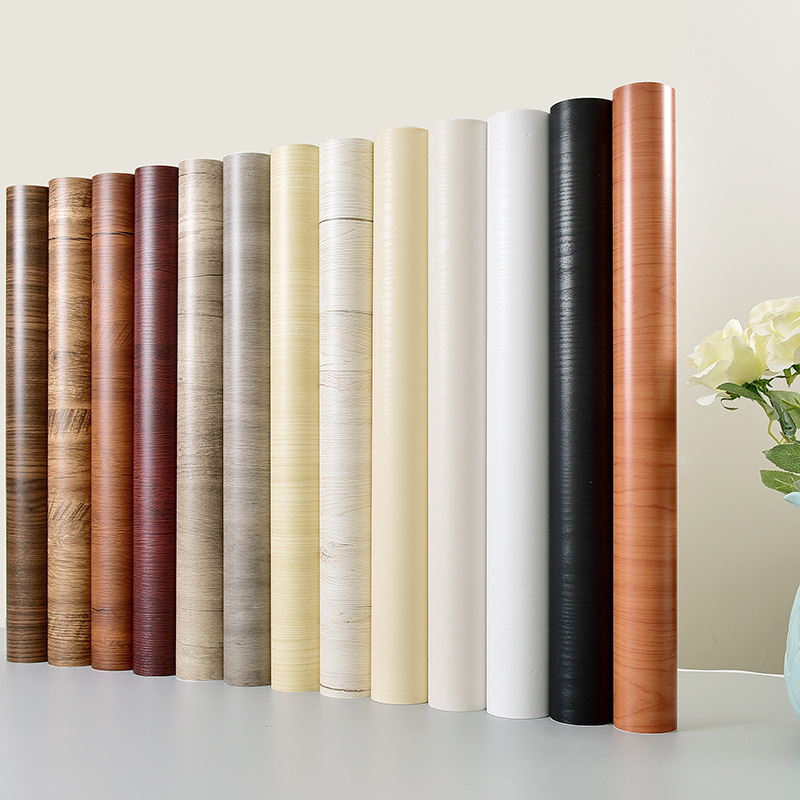 waterproof pvc wood grain furniture refurbished stickers self-adhesive wallpaper wardrobe cupboard table door decoration boeing film Specification drawing