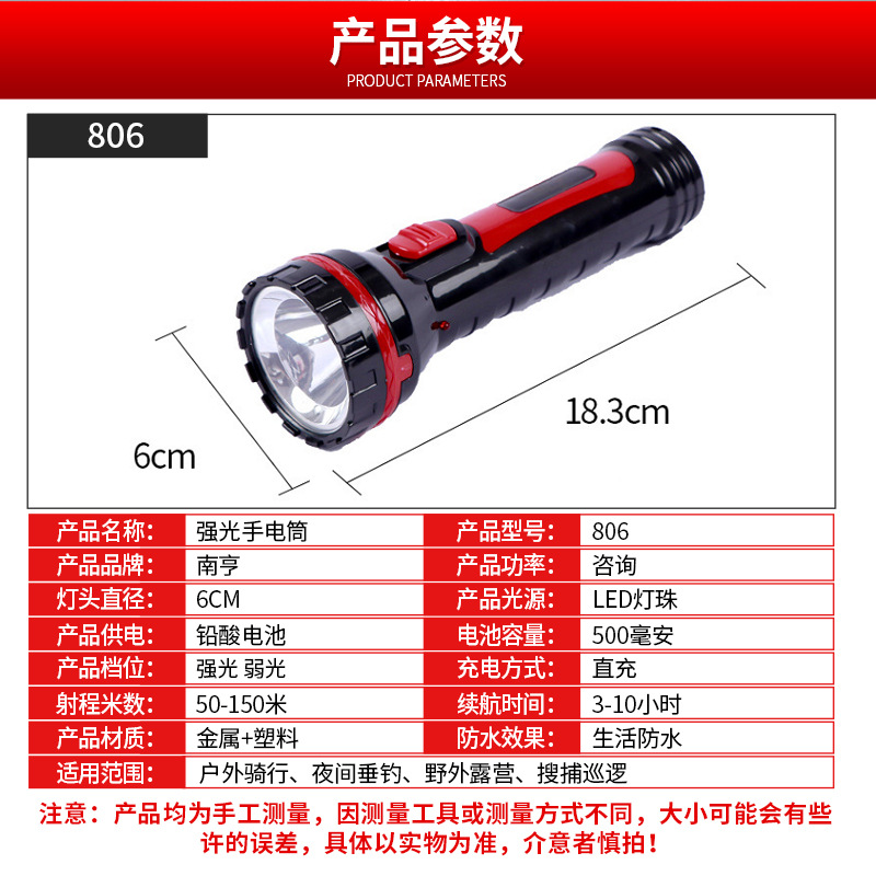 power torch charging convenient household high-power long-endurance outdoor stall mini remote lighting lamp details Picture