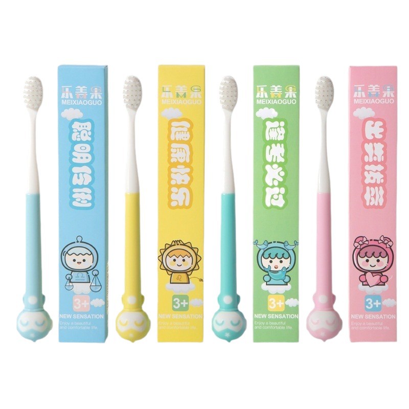 locus fruit children's toothbrush 3-6-12 years old robot independent packaging household department store supermarket toothbrush soft hair wholesale Item Picture