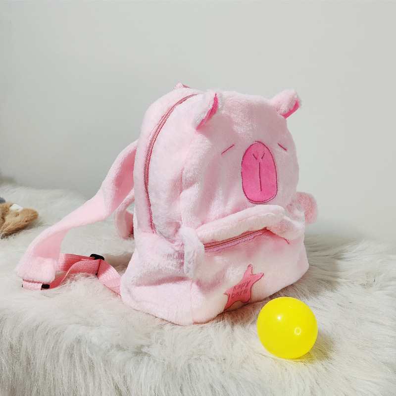 animal capabala doll capybara doll pillow plush toy birthday gift large capacity student backpack Application Scenario
