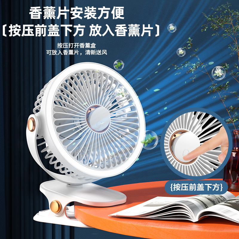 new clip fan usb light desktop fan household fan portable large wind circulation fan cross-border details Picture