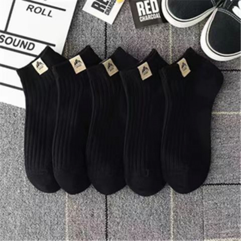 socks men's summer men's deodorant white low cut socks black thin style ins trendy all-matching zhuji boys socks sports full figure