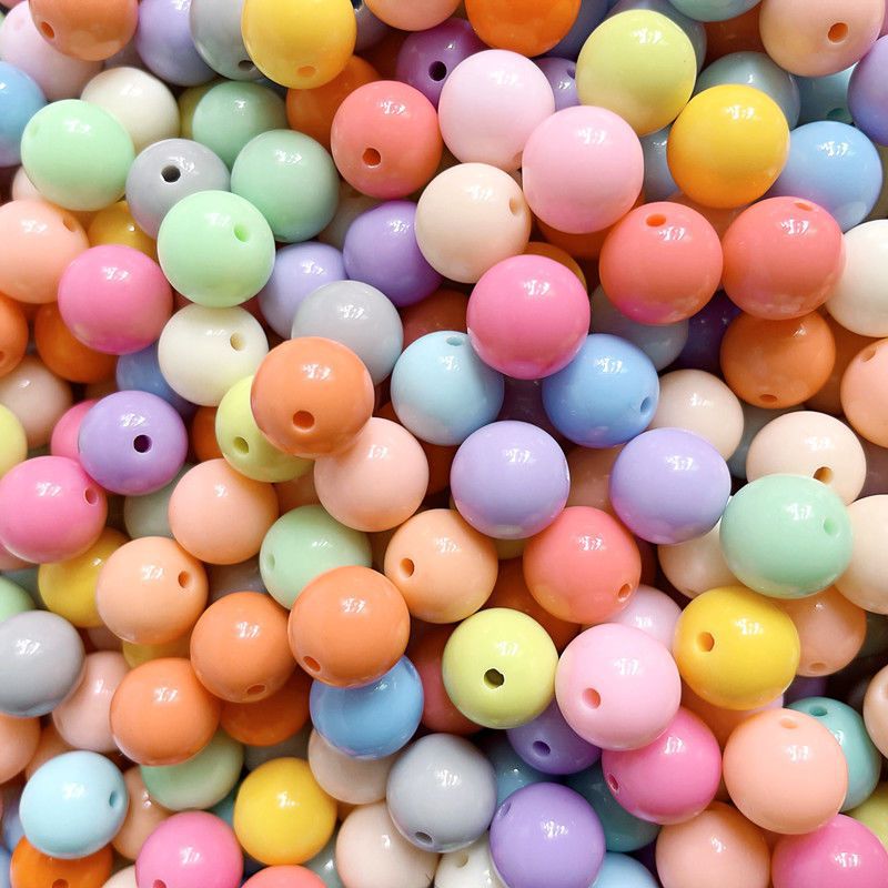acrylic beads source manufacturer solid color white small hole imitation pearl abs scattered beads diy beaded color non-porous beads full figure