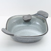 customized cross-border oblique ear 12-piece square soup pot korean-style aluminum pot set household portable multi-functional gift pot Specification drawing