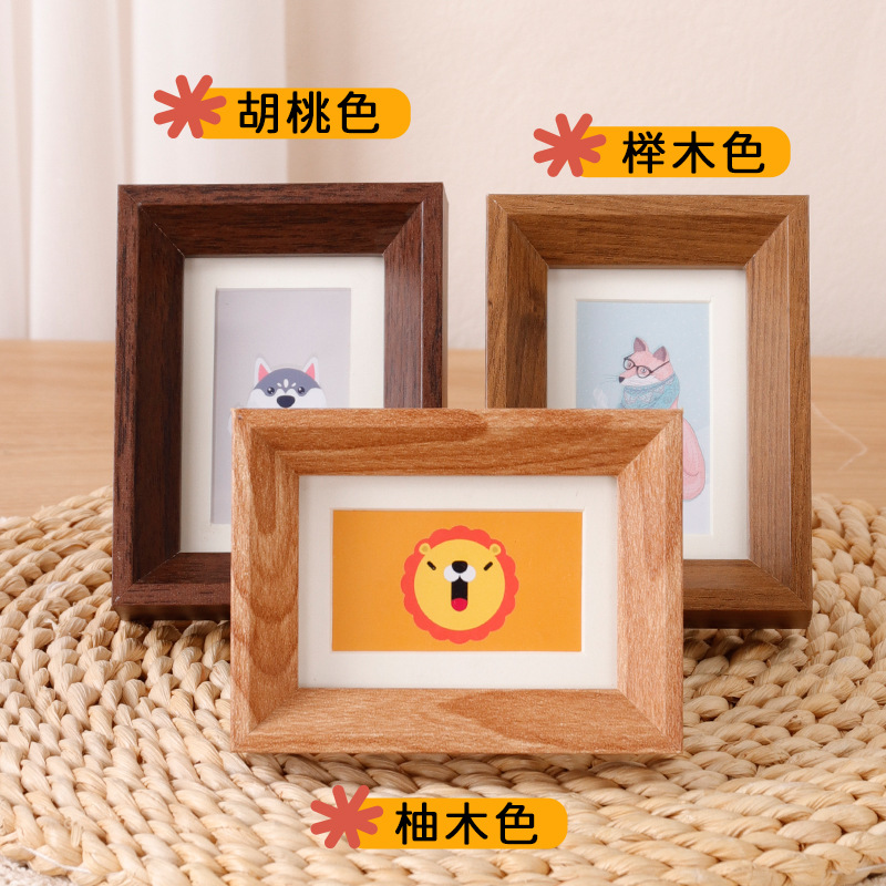 mini mini card polaroid photo frame display 3-inch 100 yuan coin collection framed photo frame couple photo decoration Specification drawing