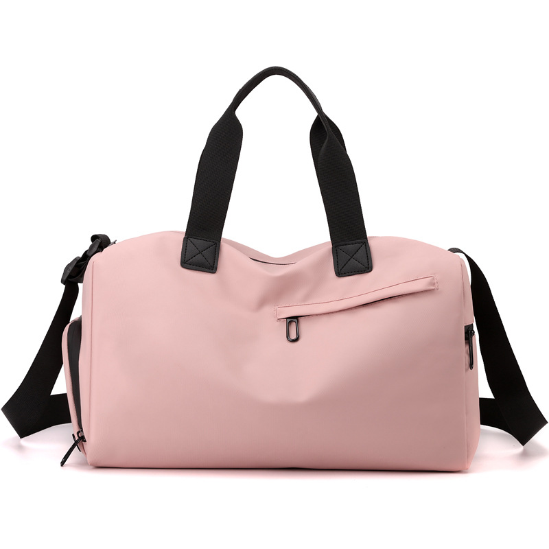 gym bag men's dry wet separation swimming shoulder bag sports messenger bag short trip bag portable luggage handbag details Picture