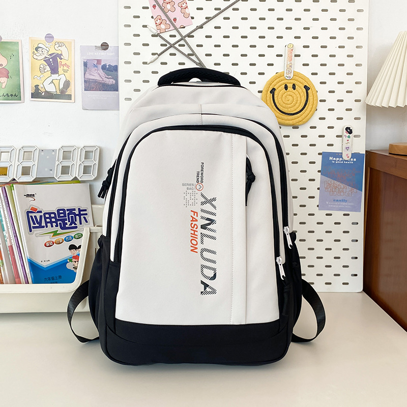 new daily travel fashion casual backpack outdoor men's and women's large capacity junior high school and high school durable backpack Specification drawing