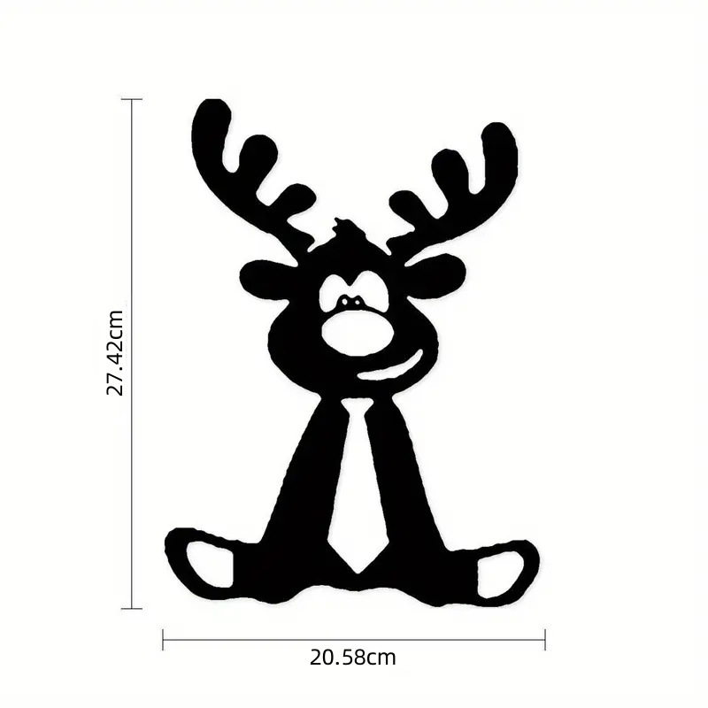 cartoon deer metal wall decoration christmas element deer cute home decoration details Picture