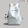 large capacity simple embroidery solid color student schoolbag new korean short distance travel backpack all-matching casual backpack Item Picture