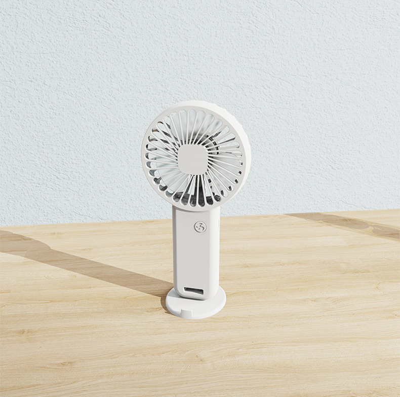 new handheld fan usb rechargeable small fan portable mini dormitory desktop mute gift logo Item Picture