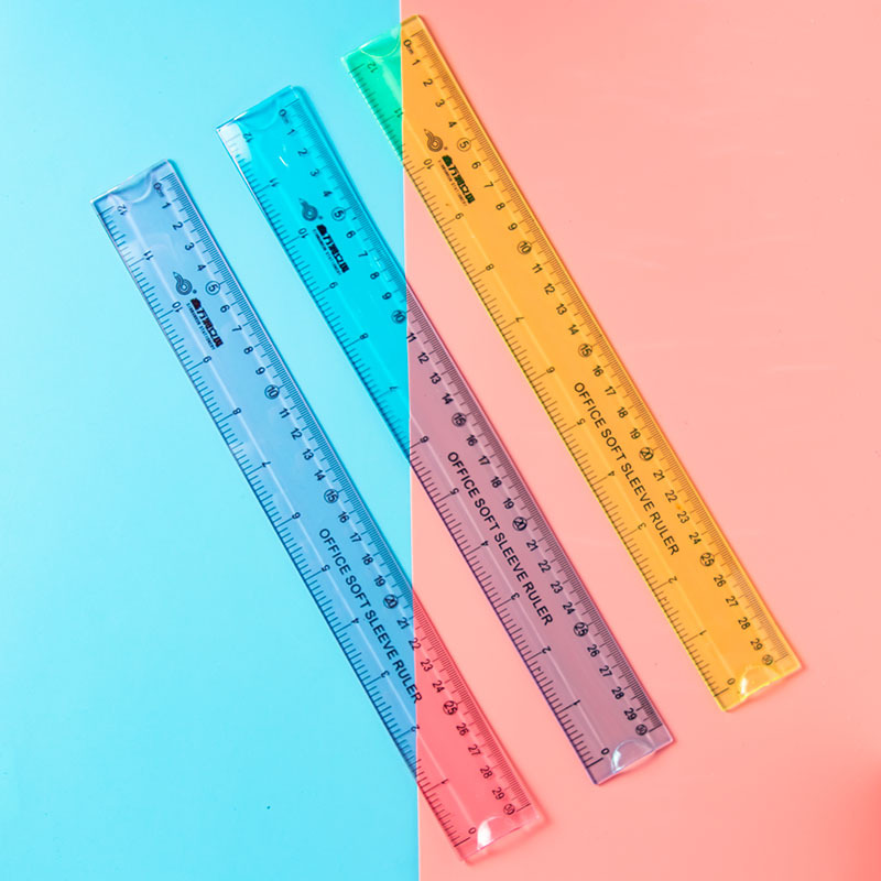 student children stationery ruler soft 30cm flexible ruler not easy to break ruler plastic measuring tape office drawing full figure