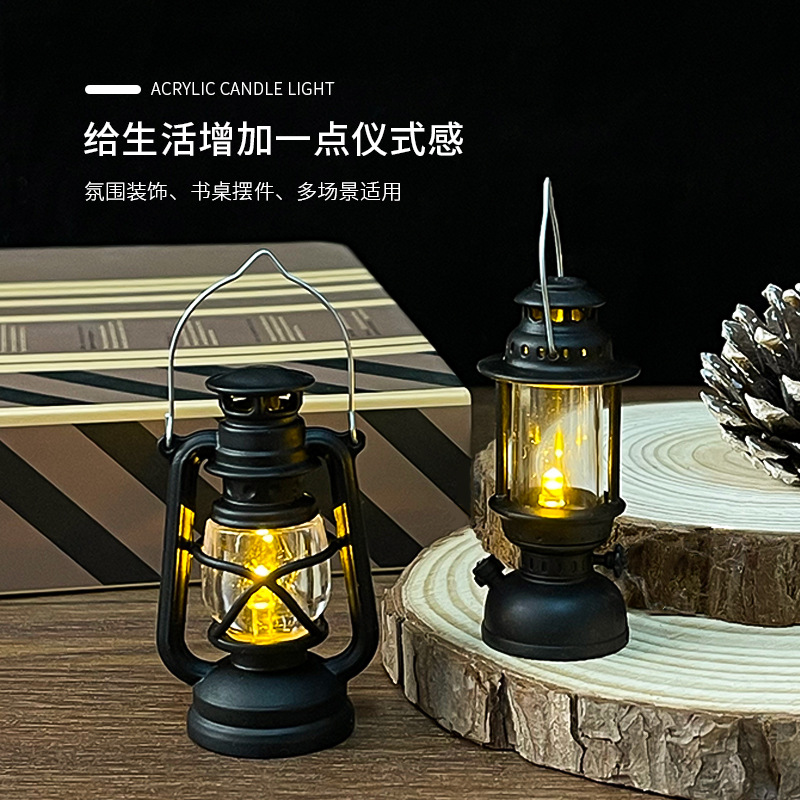 simulation mini retro small wind light led small night lamp holiday atmosphere decoration ambience light desktop small ornaments gift Application Scenario