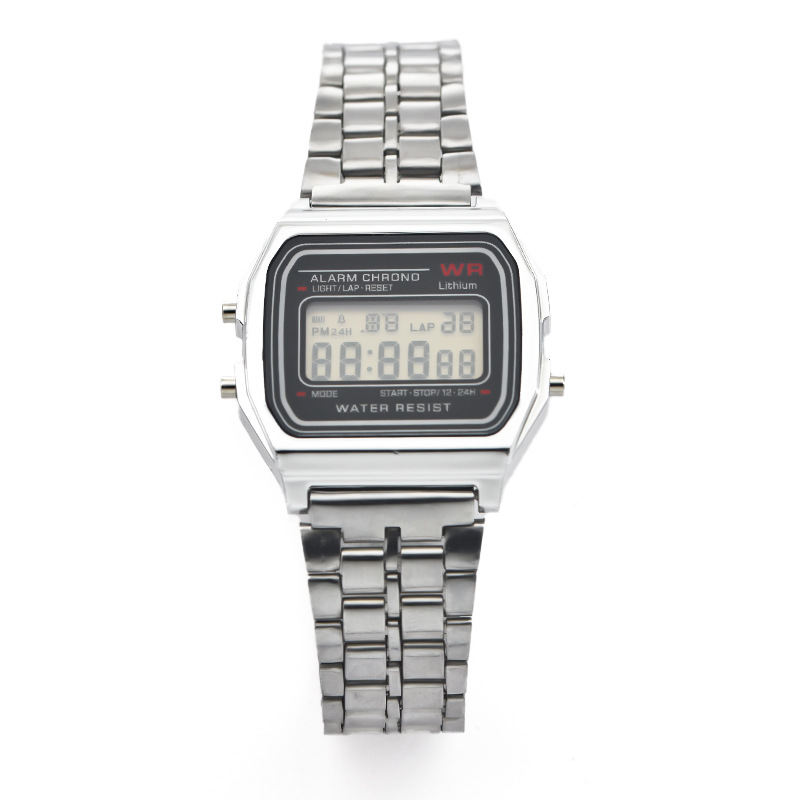 f91w steel watch women's watch men's business clock multi-function led digital sports watch electronic clock Application Scenario