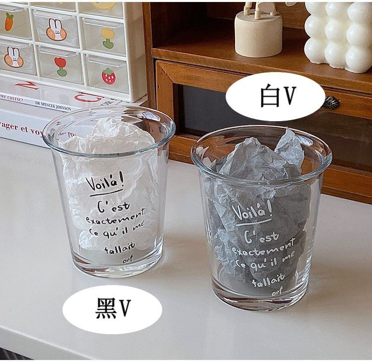 Korean Instagram-style glass cups, coffee lattes, cold brew water cups, home breakfast cups, flip-up milk cups Application Scenario