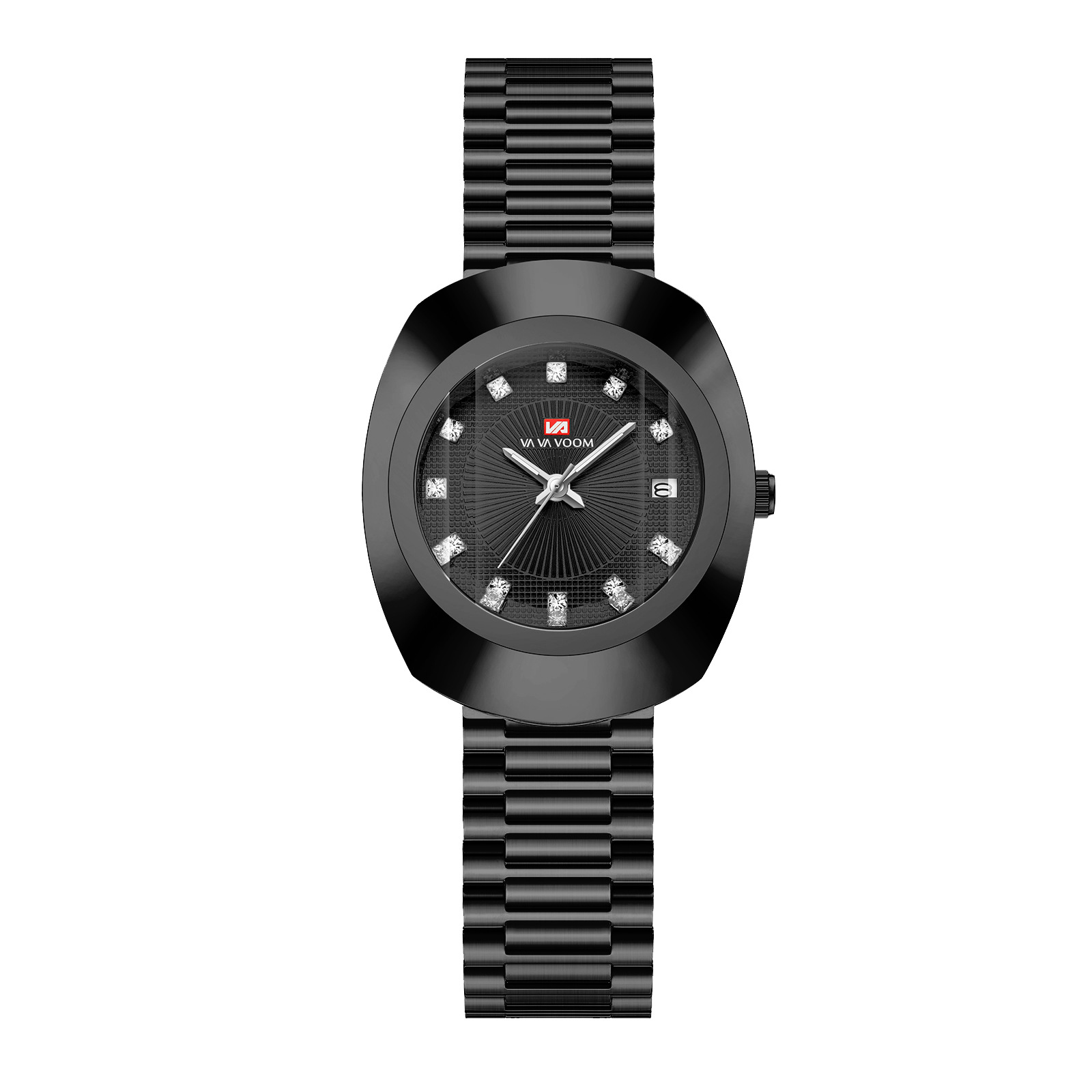 cross-border vavoom brand couple quartz watch yellow gold diamond waterproof steel strap watch watch one piece dropshipping details Picture