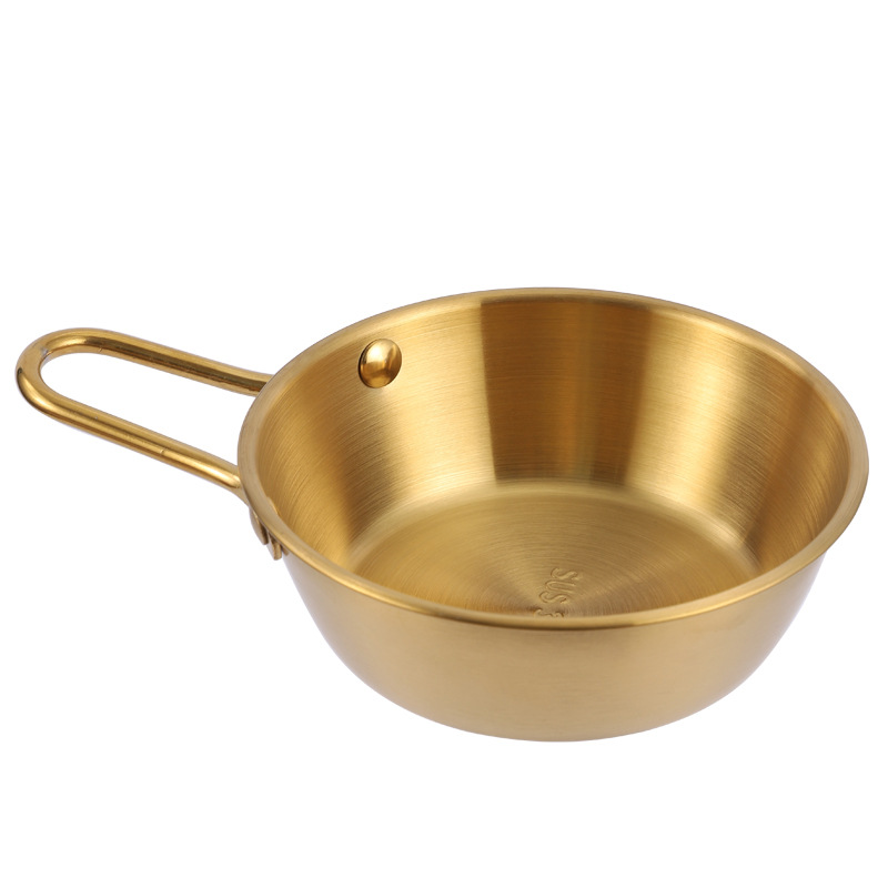 factory direct supply korean tableware 304 stainless steel watchband handle japanese food restaurant rice wine snack seasoning bowl Item Picture