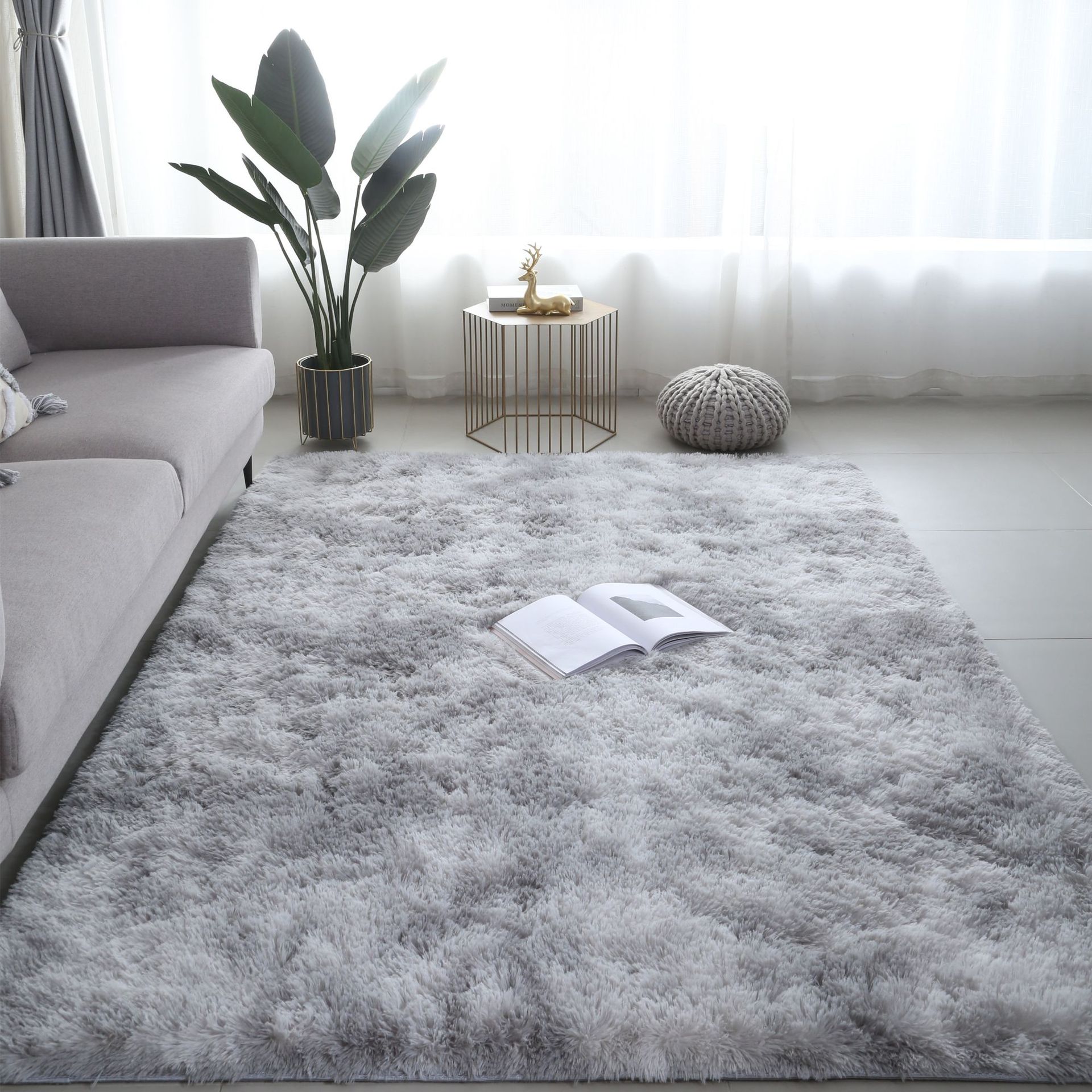 tie-dyed gradient long velvet carpet living room coffee table pad bedside long wool washable full bedroom nordic ins full figure