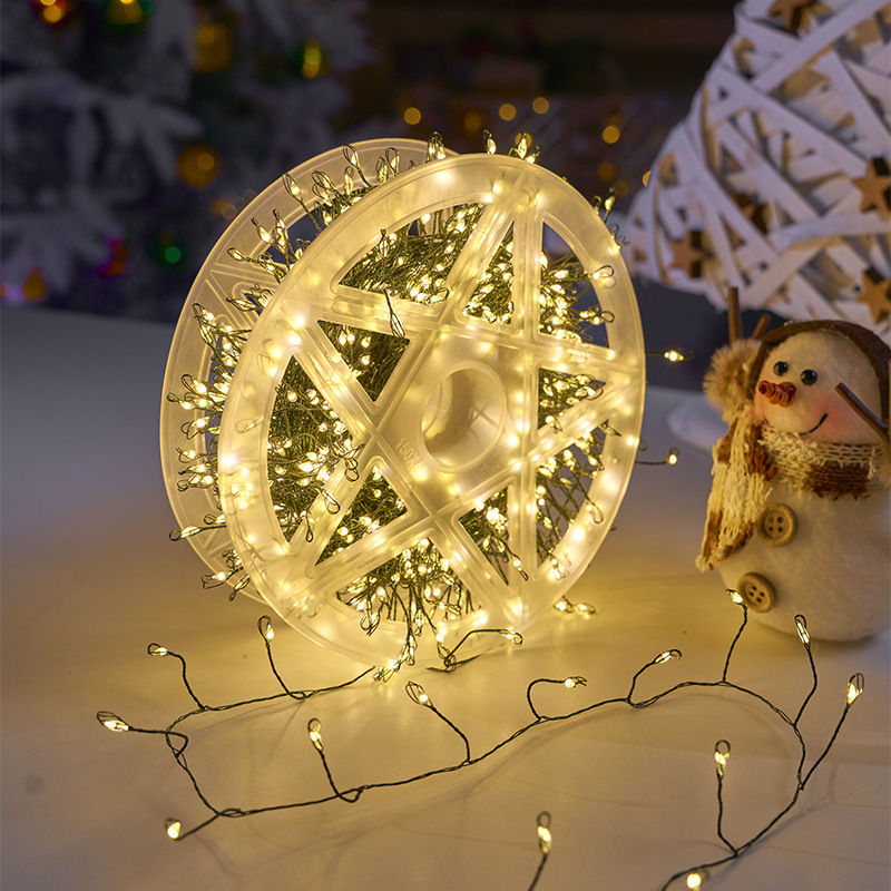 led christmas green line firecracker black centipede copper wire firecracker lighting chain outdoor courtyard decorative light christmas tree lamp Application Scenario