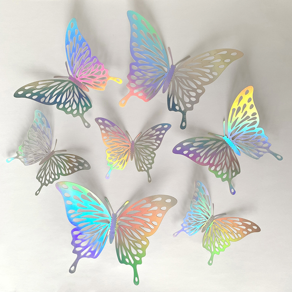 hollow butterfly wall stickers 3d three-dimensional hollow paper butterfly amazon foreign trade wedding festival layout home decoration Specification drawing
