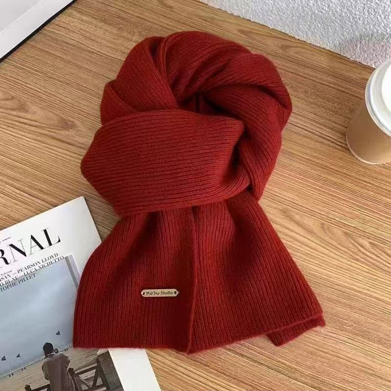 new korean classic houndstooth double-sided scarf autumn and winter thermal knitting scarf all-matching couple trend wholesale Item Picture