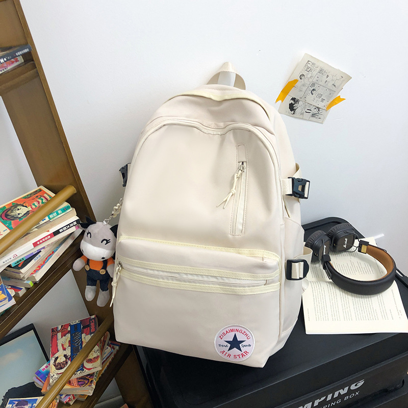 schoolbag male junior high school student large capacity simple good-looking ins style high school student middle school student college students' backpack tide full figure