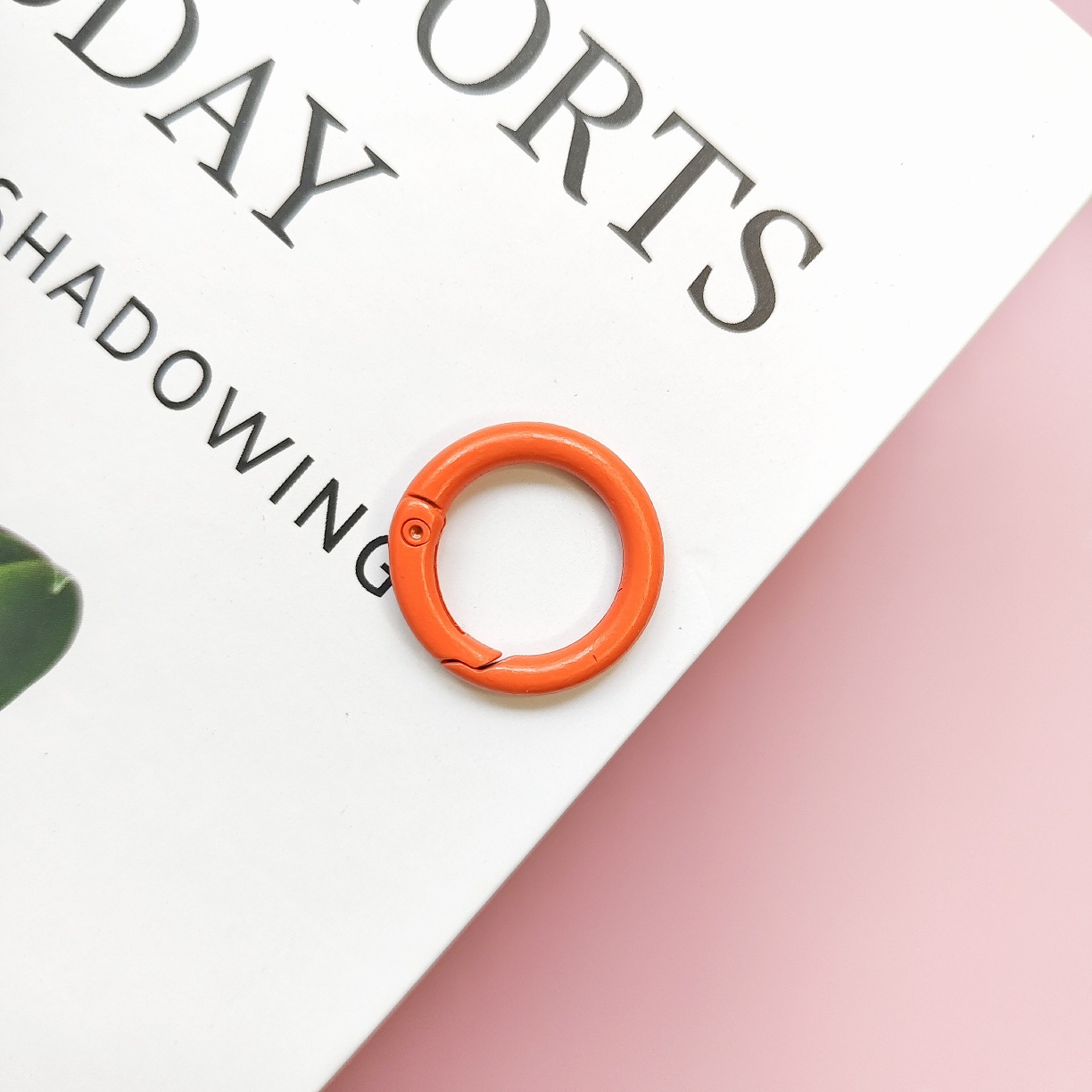 24mm color spring fastener candy color spring coil keychain accessories diy accessories paint split ring ring buckle details Picture