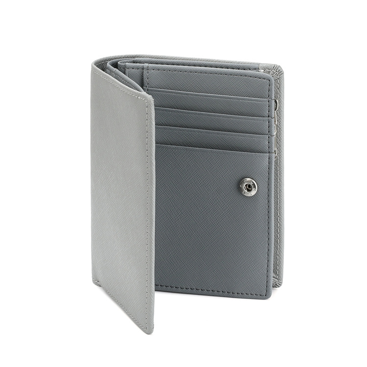 cross-border new arrival 2023 men's new zipper short wallet multiple card slots fashion vertical mini snap coin purse full figure