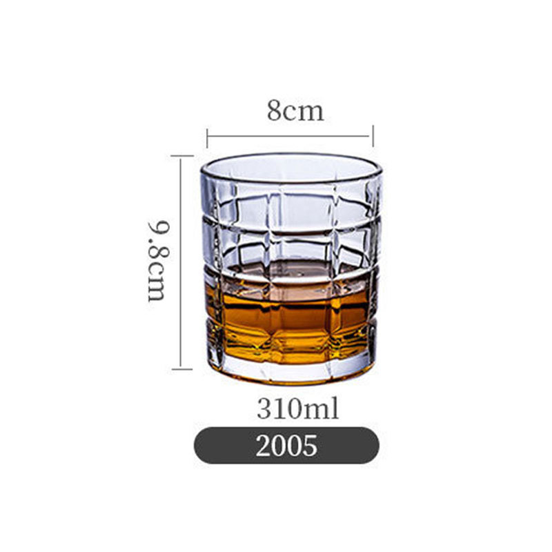 customized foreign wine whiskey shot glass glass wine special logo home bar creative carved spirits cup light luxury full figure