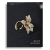 flower dripping oil ear clip elegant female sweet light luxury high-grade artistic versatile creative earrings fashion ear jewelry details Picture
