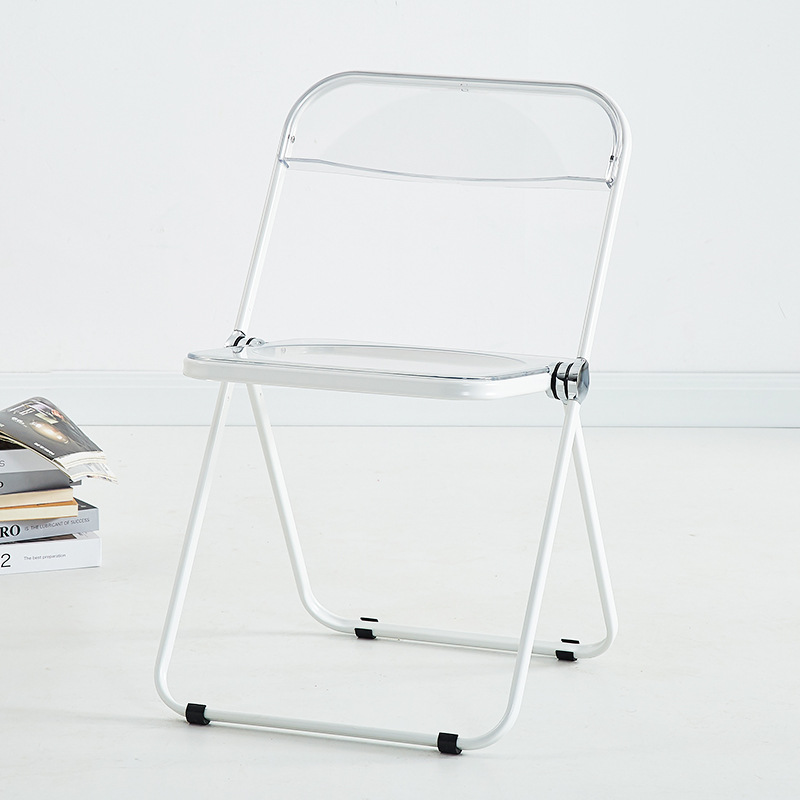 transparent folding chair industrial style dining chair ins stool fashion trending photography chair clothing store cosmetic chair plastic full figure
