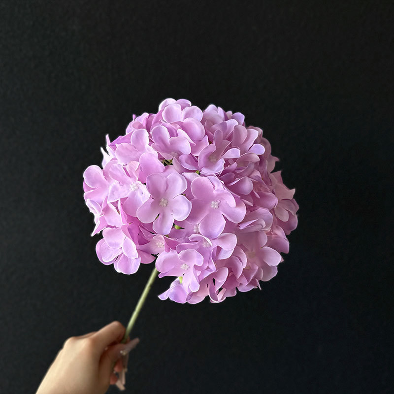 garden big hydrangea artificial flower bouquet home living room decoration artificial flower wholesale hydrangea artificial flower wedding hall details Picture