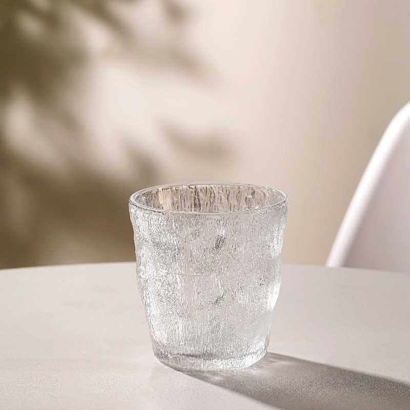 glacier pattern glass drinking cup household good-looking department store female fruit drink cup ins style tea cup wine cup details Picture
