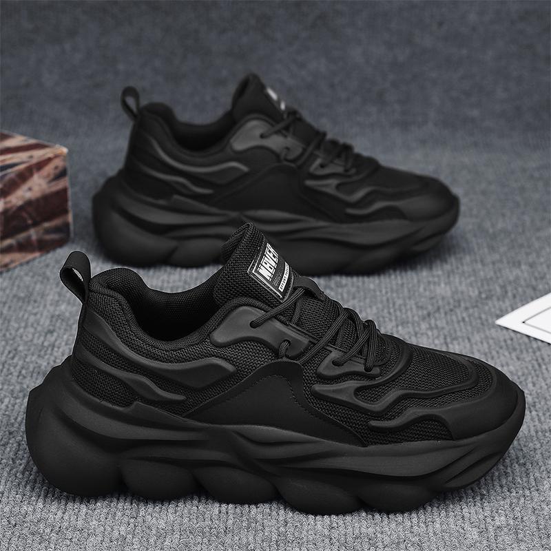men's shoes new all-matching and lightweight breathable men's platform increased trendy daddy shoes spring leisure running sneakers details Picture