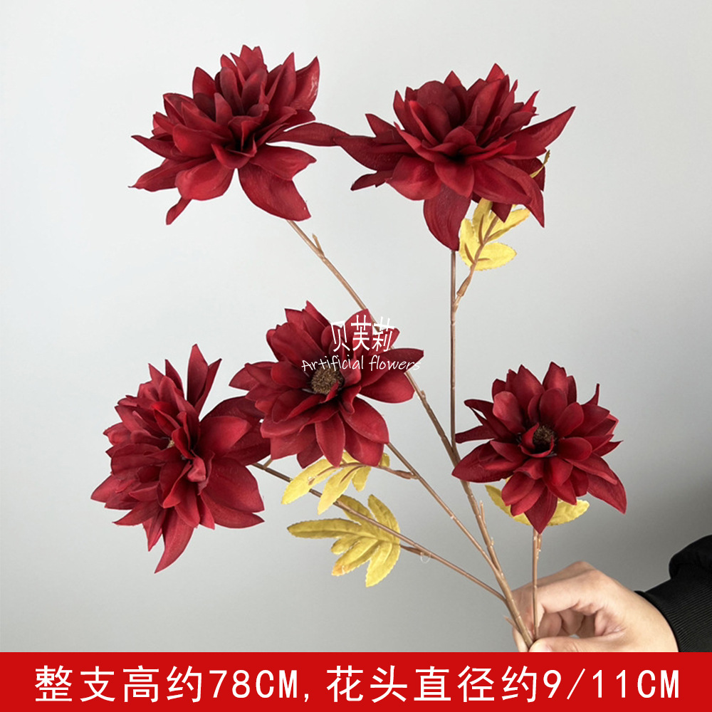 red artificial flower wedding ceremony layout silk flower road lead flower arrangement stage bridal party decoration fake flower for wedding floriculture Item Picture
