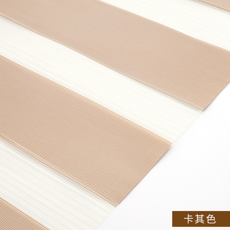 punch-free soft gauze curtain double roller blind louver curtain roller shutter roll-up toilet curtain office window shading details Picture